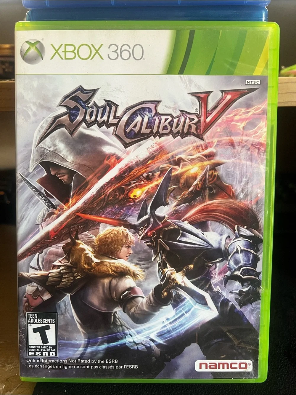 Microsoft Xbox 360 Soul Calibur V - Green Case, Multicolor Art